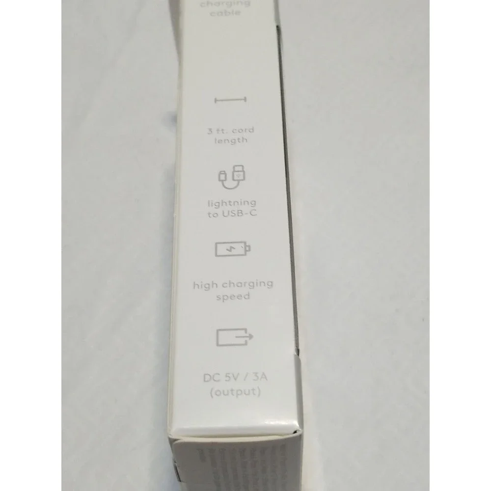 Heyday 3' Apple LGTNG Cable USB C Gray Lot of 2